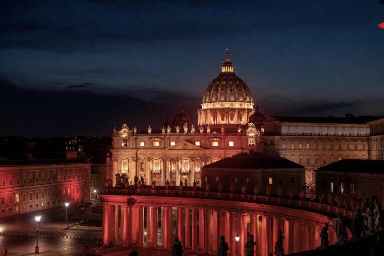 Vatican red dawn color Marxist looking